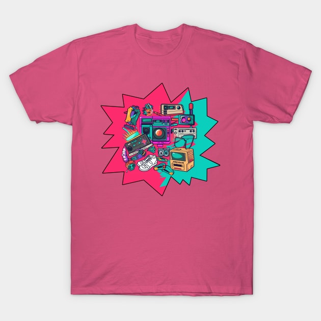 80s Retro Vibes T-Shirt by jPodushko